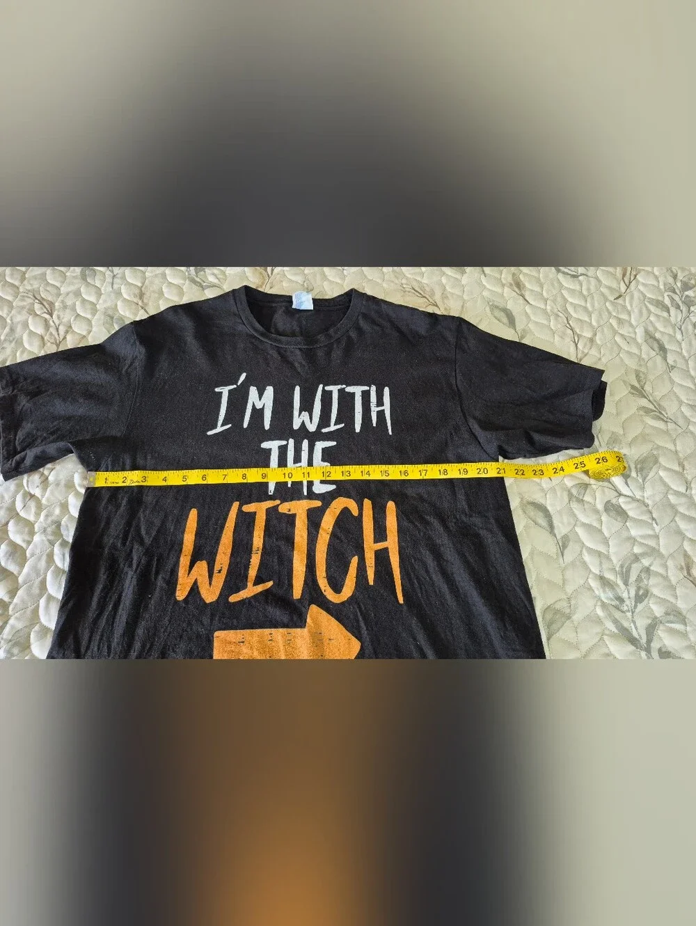 Men and Women's Black Halloween Witch Graphic T-Shirts